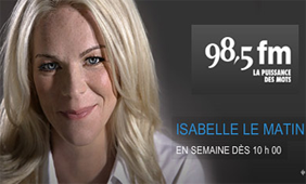 Entrevue sur 98.5 FM avec Isabelle Marechal